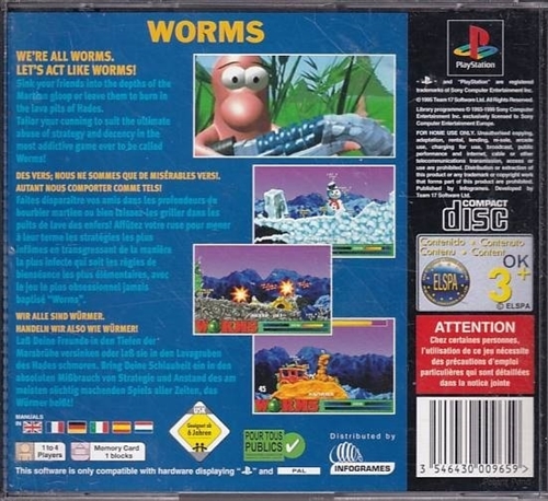 Worms - Value Series - PS1 (B Grade) (Genbrug)